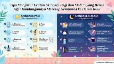 Tips Mengatur Urutan Skincare Pagi dan Malam yang Benar Agar Kandungannya Meresap Sempurna ke Dalam Kulit